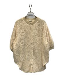 CLANE（クラネ）の古着「FRINGE HALF SLEEVE CARDIGAN」｜アイボリー