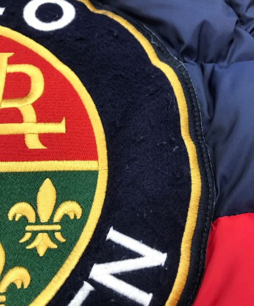 POLO RALPH LAUREN（ポロ・ラルフローレン）POLO RALPH LAUREN (ポロ・ラルフローレン) クッキーパッチダウンベスト ネイビー×レッド サイズ:Sの古着・服飾アイテム