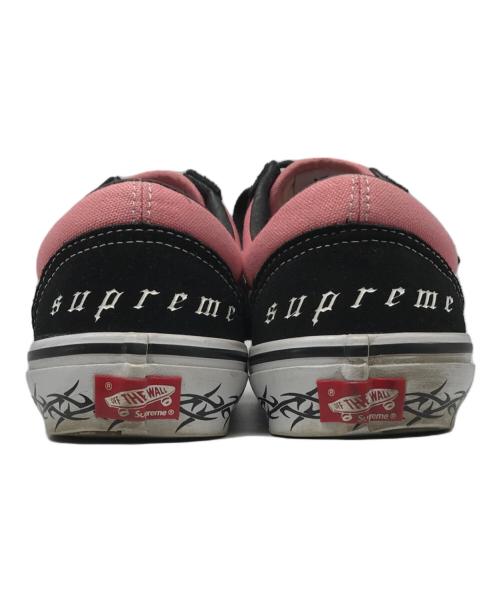 VANS（バンズ）VANS (バンズ) SUPREME (シュプリーム) Skate Old Skool Tribal Barbed Wire ピンク×ブラック サイズ:USMen 8.0の古着・服飾アイテム