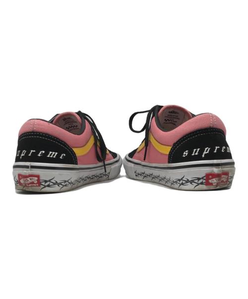 VANS（バンズ）VANS (バンズ) SUPREME (シュプリーム) Skate Old Skool Tribal Barbed Wire ピンク×ブラック サイズ:USMen 8.0の古着・服飾アイテム