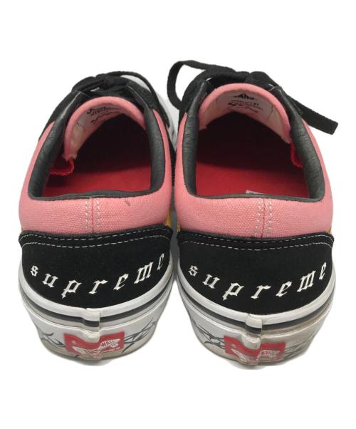 VANS（バンズ）VANS (バンズ) SUPREME (シュプリーム) Skate Old Skool Tribal Barbed Wire ピンク×ブラック サイズ:USMen 8.0の古着・服飾アイテム