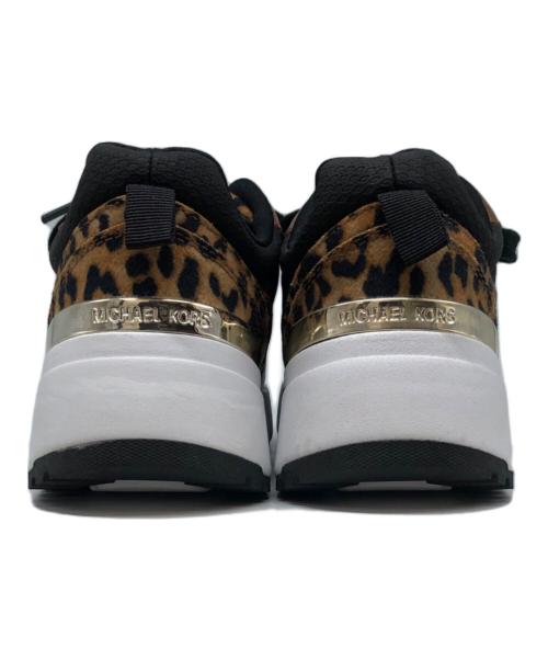 MICHAEL KORS（マイケル・コース）MICHAEL KORS (マイケルコース) レオパードローカットスニーカー ブラウン×ブラック サイズ:21cmの古着・服飾アイテム