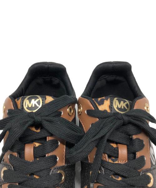 MICHAEL KORS（マイケル・コース）MICHAEL KORS (マイケルコース) レオパードローカットスニーカー ブラウン×ブラック サイズ:21cmの古着・服飾アイテム