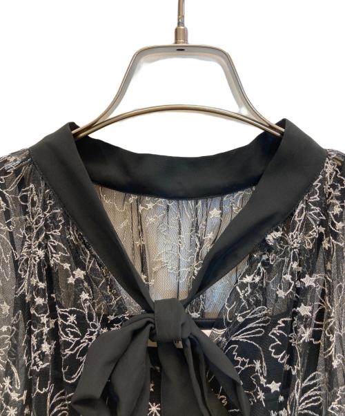 furfur（ファーファー）furfur (ファーファー) チュール刺しゅうワンピース ブラック サイズ:- 未使用品の古着・服飾アイテム