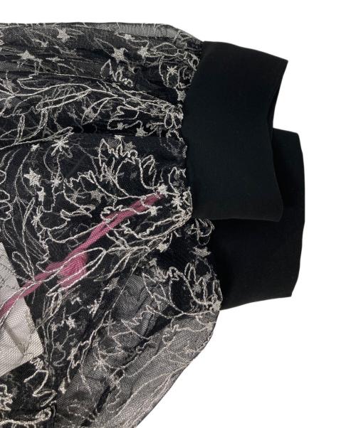 furfur（ファーファー）furfur (ファーファー) チュール刺しゅうワンピース ブラック サイズ:- 未使用品の古着・服飾アイテム