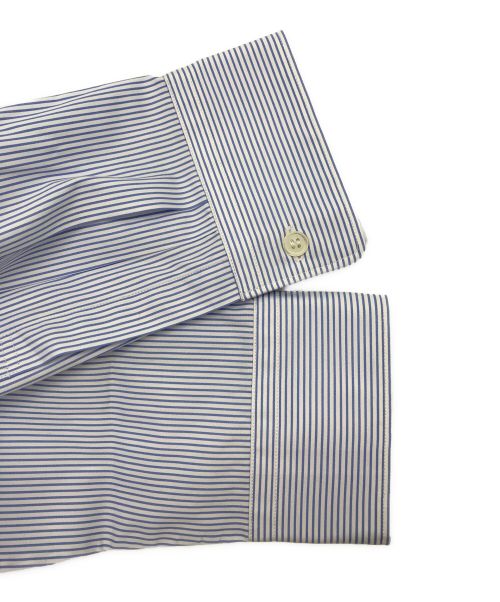 COMME des GARCONS HOMME DEUX（コムデギャルソン オム ドゥ）COMME des GARCONS HOMME DEUX (コムデギャルソン オム ドゥ) 24AW ダブルポケットストライプL/Sシャツ ブルー サイズ:Mの古着・服飾アイテム