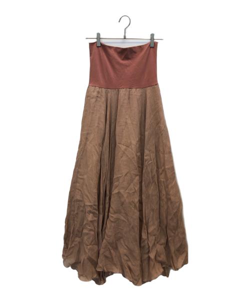 AK+1（エーケーワン）AK+1 (エーケーワン) 2WAY リネンマキシスカート ピンク サイズ:-の古着・服飾アイテム