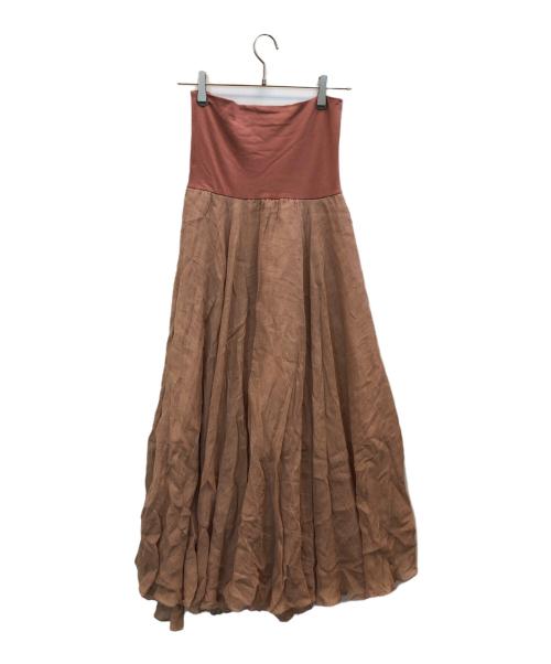 AK+1（エーケーワン）AK+1 (エーケーワン) 2WAY リネンマキシスカート ピンク サイズ:-の古着・服飾アイテム