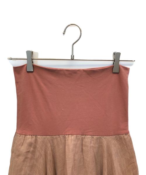 AK+1（エーケーワン）AK+1 (エーケーワン) 2WAY リネンマキシスカート ピンク サイズ:-の古着・服飾アイテム