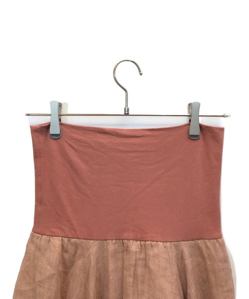 AK+1（エーケーワン）AK+1 (エーケーワン) 2WAY リネンマキシスカート ピンク サイズ:-の古着・服飾アイテム