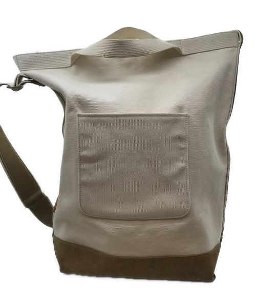 HENDER SCHEME（エンダースキーマ）HENDER SCHEME (エンダースキーマ) campus suede shoulder アイボリーの古着・服飾アイテム