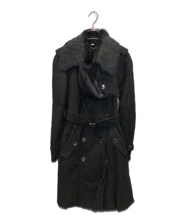 中古・古着通販】BURBERRY (バーバリー) ダブルボタンムートンコート