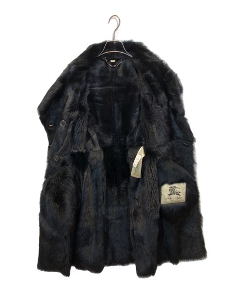 BURBERRY（バーバリー）BURBERRY (バーバリー) ダブルボタンムートンコート ブラック サイズ:36の古着・服飾アイテム