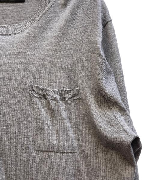 DSQUARED2（ディースクエアード）DSQUARED2 (ディースクエアード) ハイゲージクルーネックニット グレー サイズ:XXLの古着・服飾アイテム