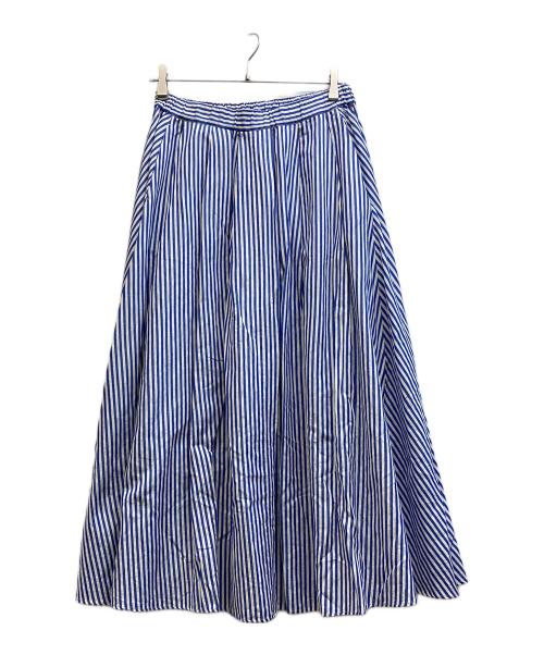 journal standard luxe（ジャーナルスタンダード ラックス）journal standard luxe (ジャーナルスタンダード ラックス) ストライプタックギャザースカート ブルー サイズ:記載なしの古着・服飾アイテム