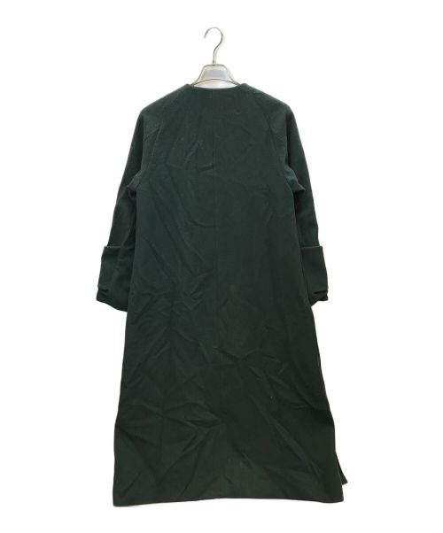 UN3D.（アンスリード）UN3D. (アンスリード) NO COLLAR CUFFS COAT グリーン サイズ:36の古着・服飾アイテム