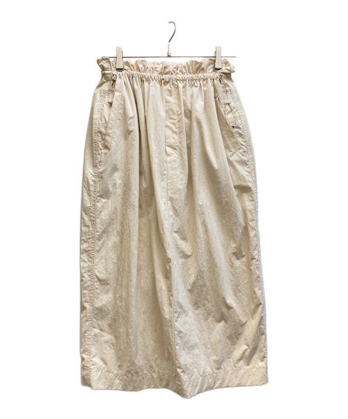BEAUTY&YOUTH（ビューティーアンドユース）BEAUTY&YOUTH (ビューティーアンドユース) ナイロンドローストスカート アイボリー サイズ:Mの古着・服飾アイテム