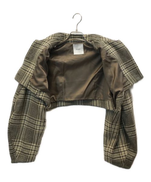 CLANE（クラネ）CLANE (クラネ) ROUND SLEEVE SHORT JACKET ブラウン サイズ:1の古着・服飾アイテム
