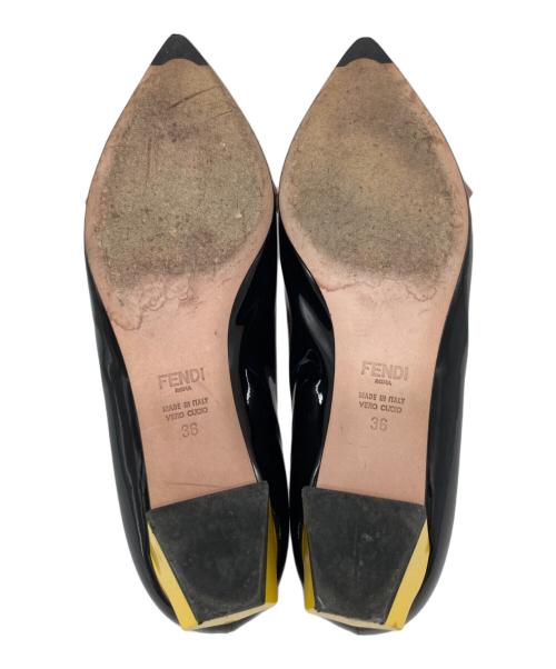 FENDI（フェンディ）FENDI (フェンディ) ポインテッドトゥスタッズパンプス ブラック サイズ:36の古着・服飾アイテム