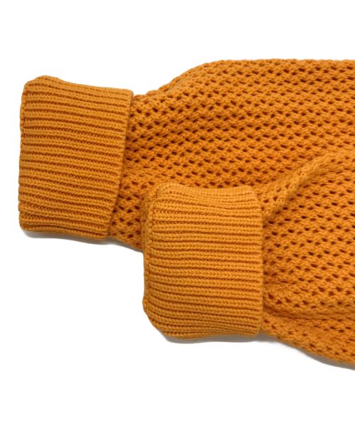 stussy（ステューシー）stussy (ステューシー) Dyed Loose Gauge オレンジ×ホワイト サイズ:Lの古着・服飾アイテム