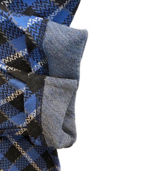 COMME des GARCONS HOMME PLUS EVER GREEN（コムデギャルソンオムプリュス エバーグリーン）COMME des GARCONS HOMME PLUS EVER GREEN (コムデギャルソンオムプリュス エバーグリーン) ラインデザインチェックカットソー ブルー サイズ:Sの古着・服飾アイテム