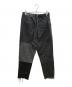 MAISON SPECIAL (メゾンスペシャル) Patchwork Vintage denim One-Tuck Tapered Pants ブラック：6000円