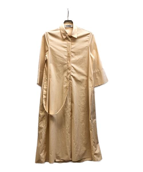 JIL SANDER（ジルサンダー）JIL SANDER (ジルサンダー) シャツワンピース/WO242000 ベージュ サイズ:Sの古着・服飾アイテム