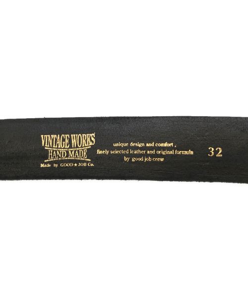 VINTAGE WORKS（ヴィンテージワークス）VINTAGE WORKS (ヴィンテージワークス) レザーベルト ブラック サイズ:32の古着・服飾アイテム