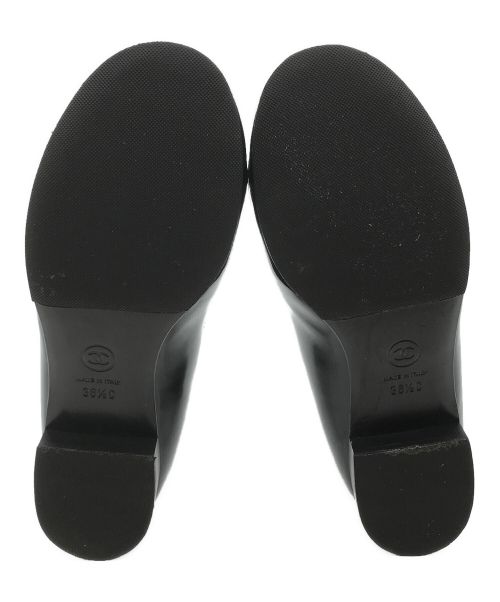 CHANEL（シャネル）CHANEL (シャネル) チェーンデザインパテントパンプス ブラック サイズ:36 1/2の古着・服飾アイテム