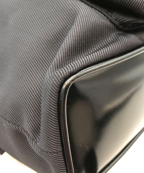 GUCCI（グッチ）GUCCI (グッチ) エナメル×ナイロンコンビ バンブーミニリュック ブラックの古着・服飾アイテム