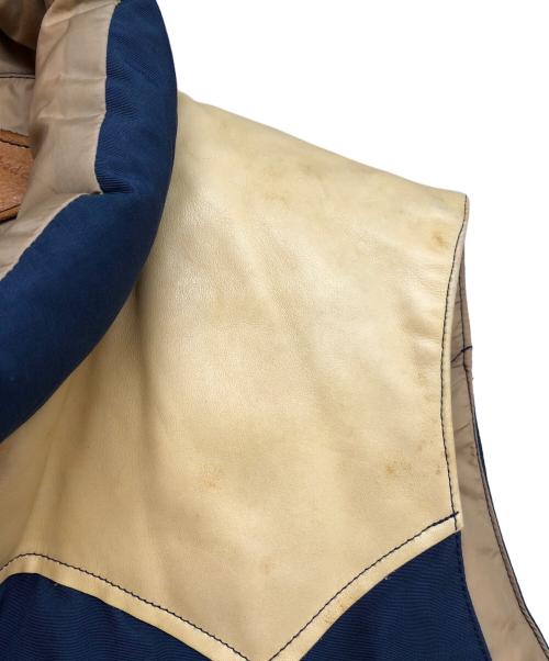 RockyMountainFeatherBed（ロッキーマウンテンフェザーベッド）RockyMountainFeatherBed (ロッキーマウンテンフェザーベッド) CHRISTY VEST ネイビー×ベージュ サイズ:40の古着・服飾アイテム