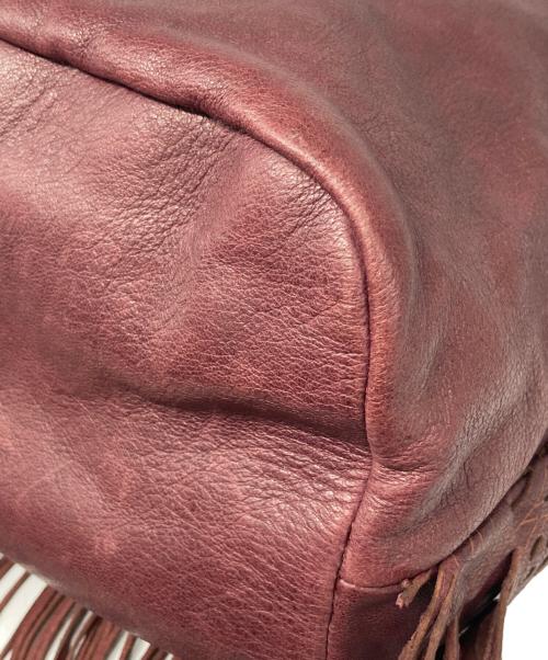 genten（ゲンテン）genten (ゲンテン) レザーフリンジトートバッグ パープルの古着・服飾アイテム