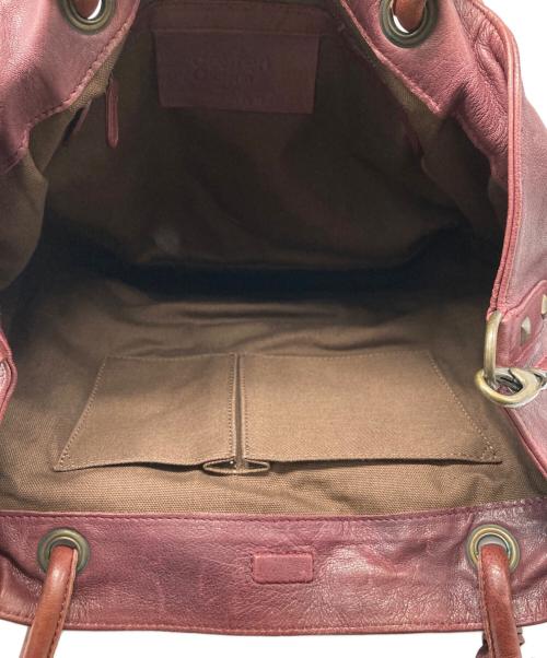 genten（ゲンテン）genten (ゲンテン) レザーフリンジトートバッグ パープルの古着・服飾アイテム