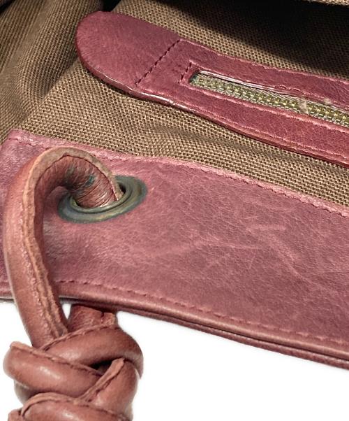 genten（ゲンテン）genten (ゲンテン) レザーフリンジトートバッグ パープルの古着・服飾アイテム