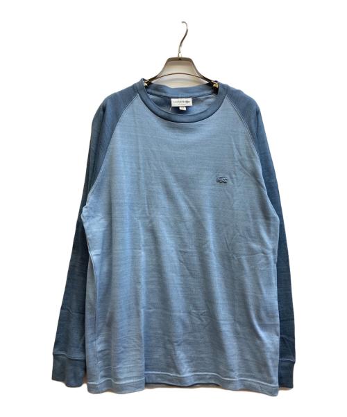 LACOSTE（ラコステ）LACOSTE (ラコステ) ラグランコットンニット ブルー サイズ:FR 4の古着・服飾アイテム