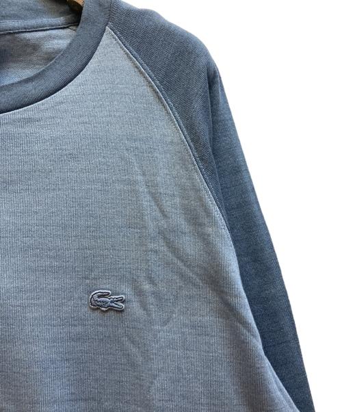 LACOSTE（ラコステ）LACOSTE (ラコステ) ラグランコットンニット ブルー サイズ:FR 4の古着・服飾アイテム