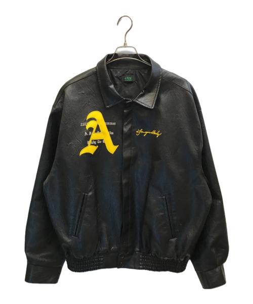 A FEW GOOD KIDS（アフューグッドキッズ）A FEW GOOD KIDS (アフューグッドキッズ) フェイクレザースタジャン ブラック サイズ:XLの古着・服飾アイテム