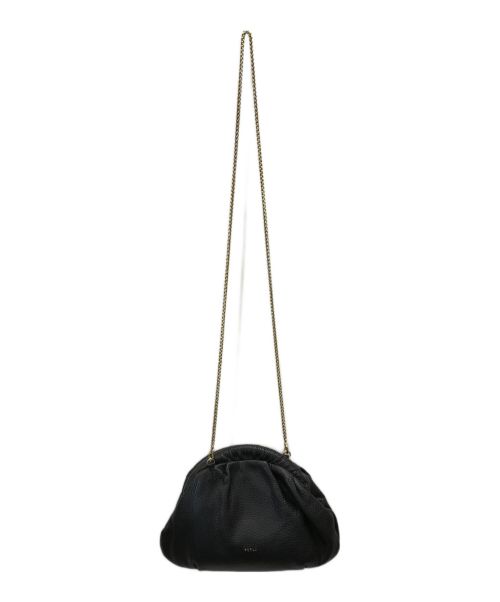 FURLA（フルラ）FURLA (フルラ) EVENING チェーンショルダーバッグ ブラックの古着・服飾アイテム