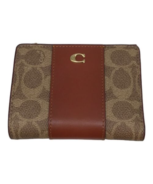 COACH（コーチ）COACH (コーチ) バイフォールド スナップ ウォレット ブラウンの古着・服飾アイテム