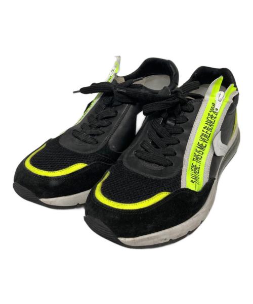 VOILE BLANCHE（ボイルブランシェ）VOILE BLANCHE (ボイルブランシェ) レザーコンビローカットスニーカー ブラック サイズ:42の古着・服飾アイテム