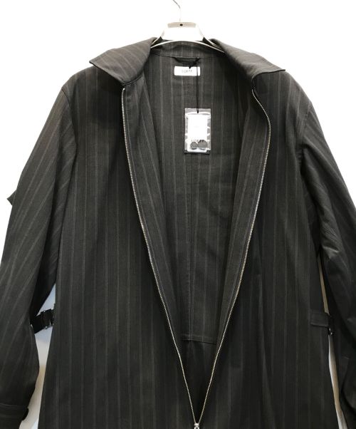 LOEFF（ロエフ）LOEFF (ロエフ) ヘリンボーン ストライプ オールインワン グレー サイズ:2の古着・服飾アイテム