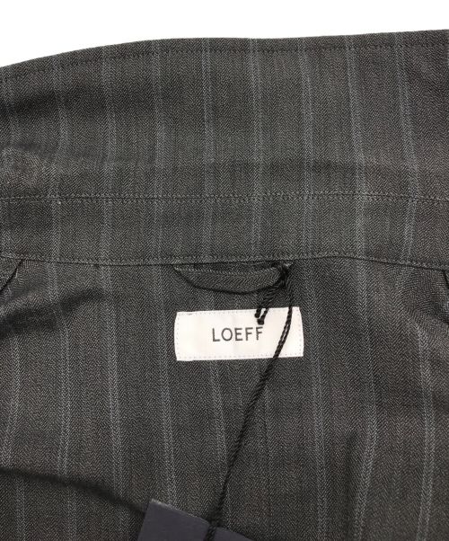 LOEFF（ロエフ）LOEFF (ロエフ) ヘリンボーン ストライプ オールインワン グレー サイズ:2の古着・服飾アイテム