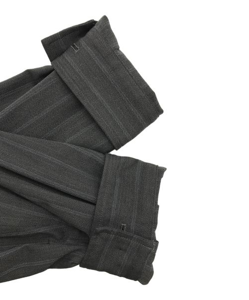 LOEFF（ロエフ）LOEFF (ロエフ) ヘリンボーン ストライプ オールインワン グレー サイズ:2の古着・服飾アイテム