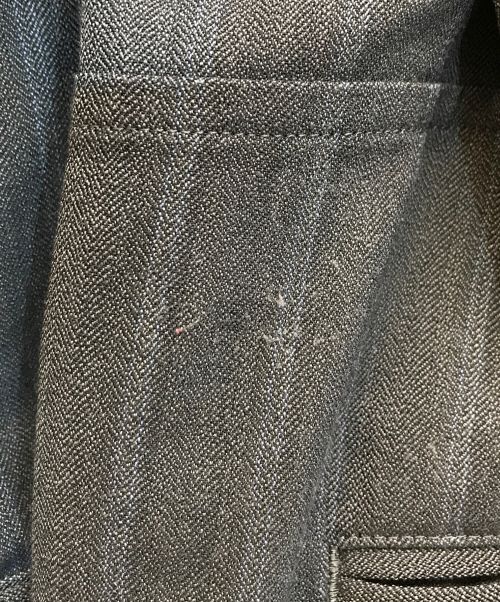 LOEFF（ロエフ）LOEFF (ロエフ) ヘリンボーン ストライプ オールインワン グレー サイズ:2の古着・服飾アイテム