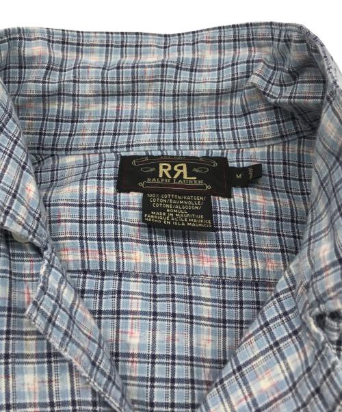 RRL（ダブルアールエル）RRL (ダブルアールエル) S/Sオープンカラーシャツ ブルー サイズ:Mの古着・服飾アイテム