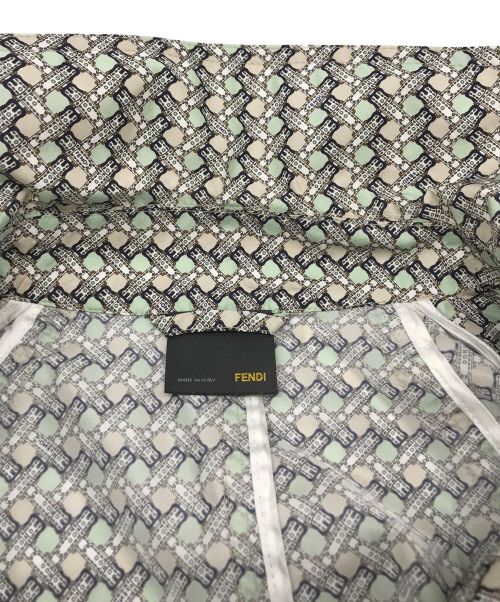 FENDI（フェンディ）FENDI (フェンディ) 総柄ナイロンコート グリーン サイズ:38の古着・服飾アイテム