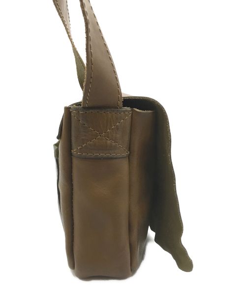 Herz（ヘルツ）Herz (ヘルツ) ソフトショルダーバッグ ブラウンの古着・服飾アイテム