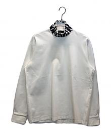 KOLOR（カラー）の古着「ハイゲージポンチハイネックカットソー」｜ホワイト