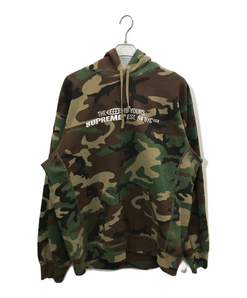 SUPREME（シュプリーム）Supreme (シュプリーム) World Is Yours Hooded Sweatshirt オリーブ サイズ:XLの古着・服飾アイテム