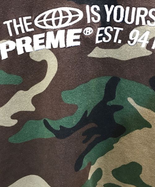 SUPREME（シュプリーム）Supreme (シュプリーム) World Is Yours Hooded Sweatshirt オリーブ サイズ:XLの古着・服飾アイテム